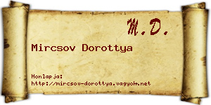 Mircsov Dorottya névjegykártya