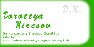 dorottya mircsov business card